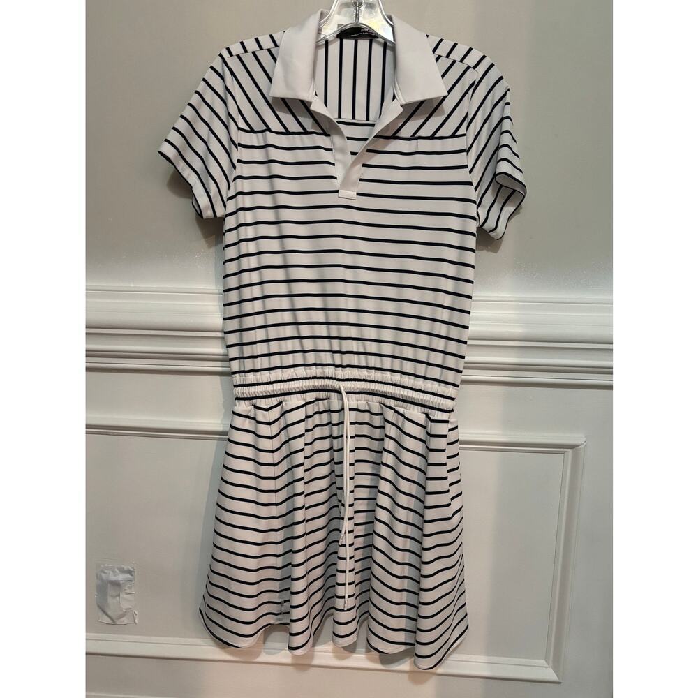 Ralph Lauren RLX Striped Stretch Jersey Polo Dress Preppy Casual Small New - Picture 2 of 7